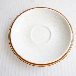 VTG Mikasa Natural Beauty Saucer Speckled Tan Brown Rim Japan - Many Available
